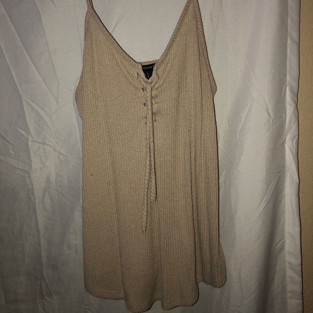 Forever 21 Lace Up Tank Top